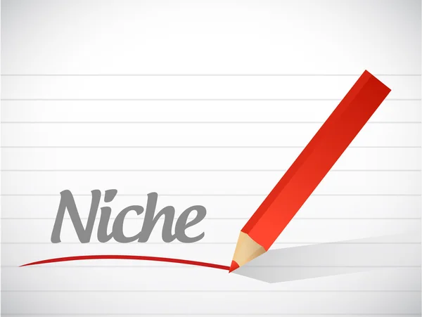 Niche message illustration design — Stock fotografie