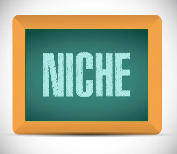 Niche chalkboard message illustration — Stock Photo, Image