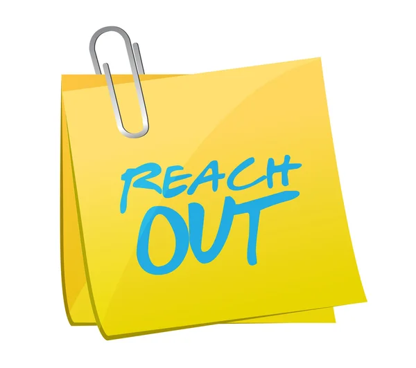 Reach out post message illustration design — Stock Photo, Image