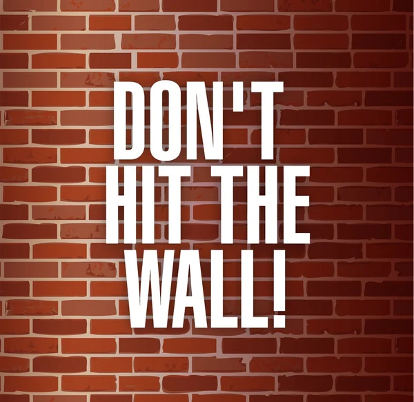 No golpear el concepto de la pared — Foto de Stock