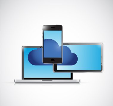 bulut bilgi işlem ve elektronik illüstrasyon