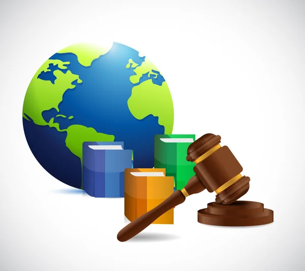 国际法。法律概念图 — 图库照片