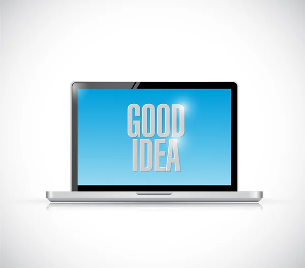 God ide laptop besked illustration design - Stock-foto