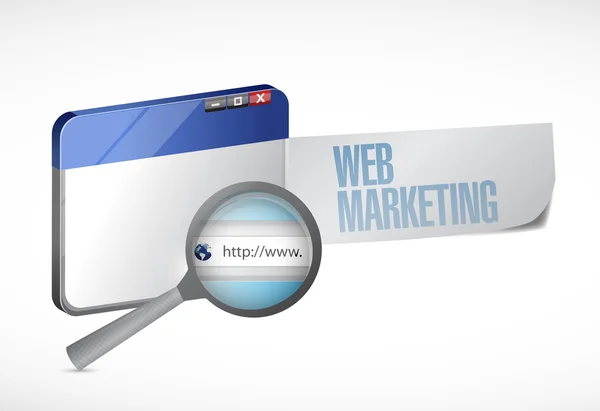Diseño de ilustración del navegador de marketing web —  Fotos de Stock