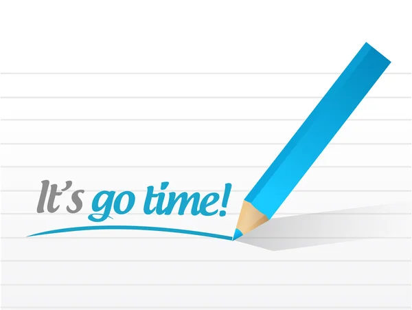 Its go time message illustration design — Stock Photo, Image