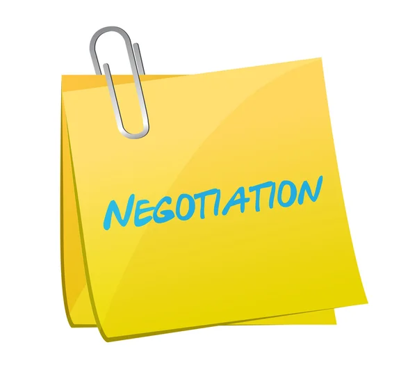 Negotiation post message illustration — Stock Photo, Image