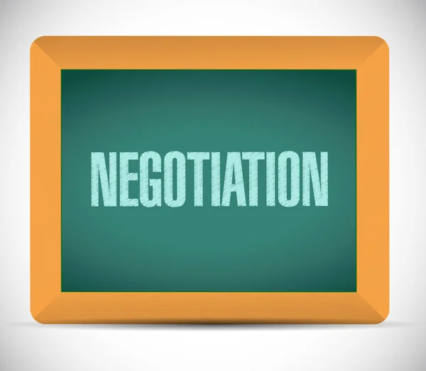Negotiation message on a board illustration — Stock Photo, Image