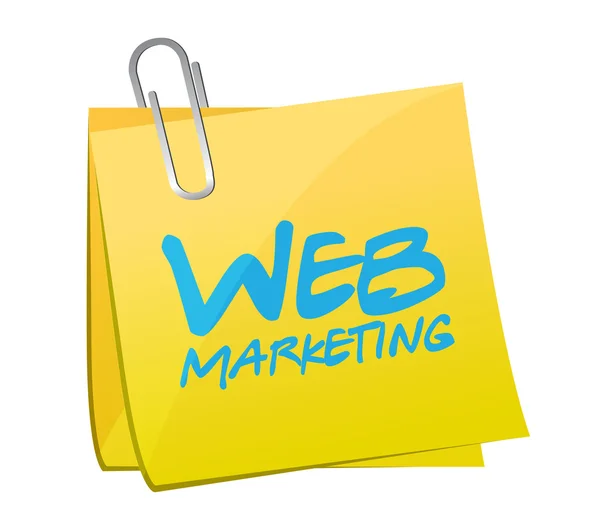 Web marketing post it illustration design — Stock Photo, Image