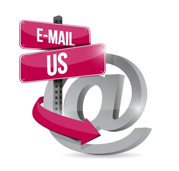 Email us at internet symbol illustration design — Stock Photo, Image