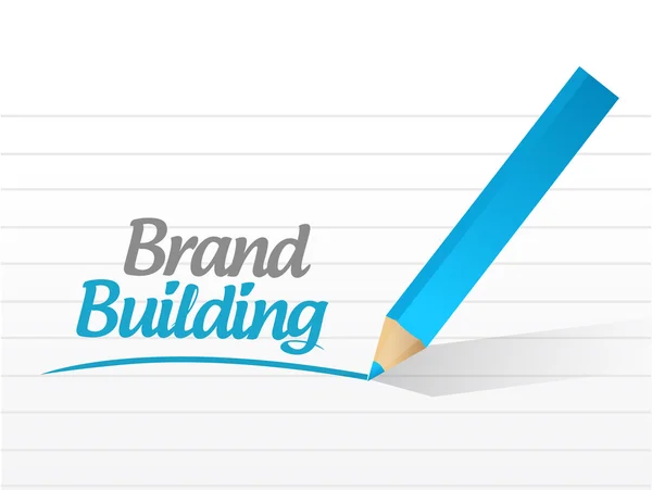 Brand building messaggio illustrazione design — Foto Stock