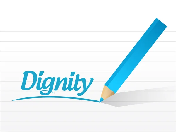 Dignity message illustration design — Stock Photo, Image