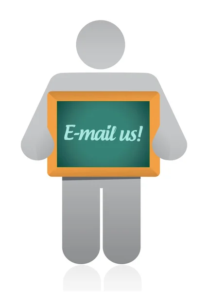 Email us sign message illustration design — Stock Photo, Image