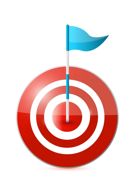 Target and flag illustration design — Stock Photo, Image