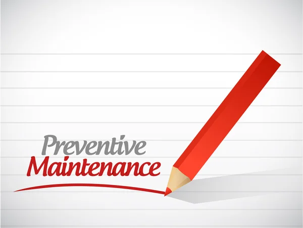 Preventive maintenance message illustration — Stock Photo, Image