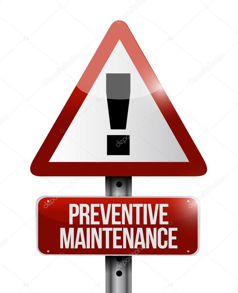preventive maintenance sign illustration design