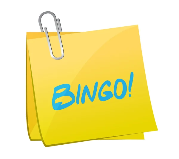 Bingo post conception illustration message — Photo