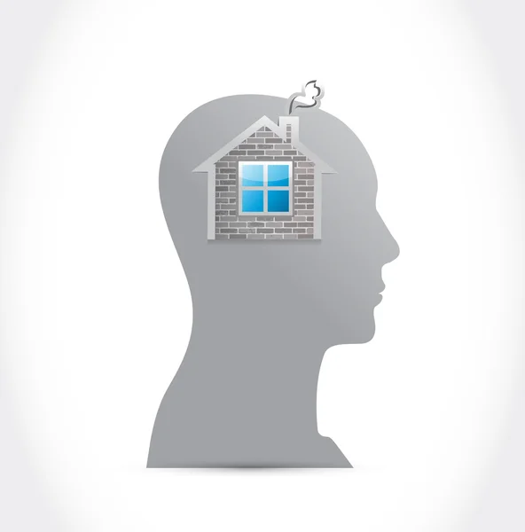 Funderar på ett hem. illustration design — Stockfoto