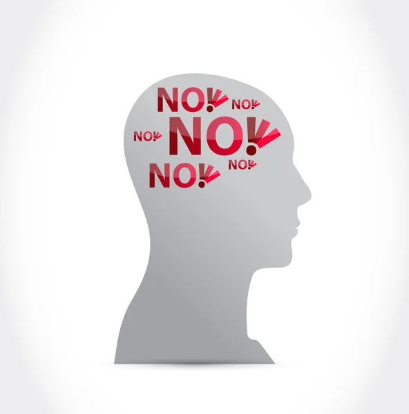 No on my mind illustration design — Stock Photo, Image