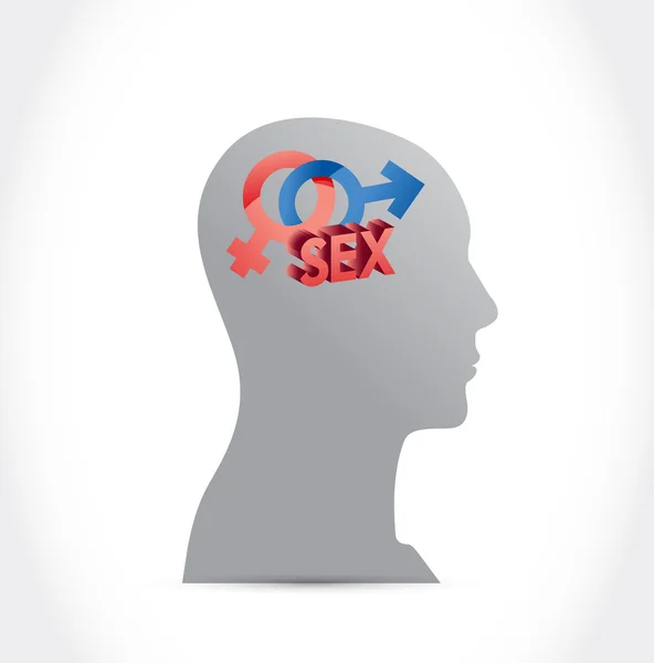 Sex on my mind concept illustration design — Stock Photo, Image