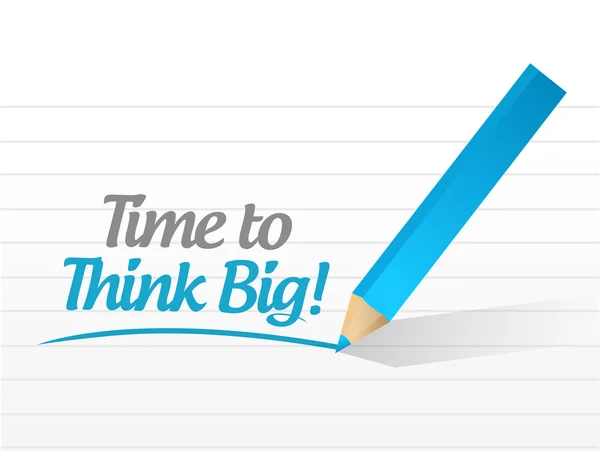 Time to think big message illustration design — Stock Photo, Image