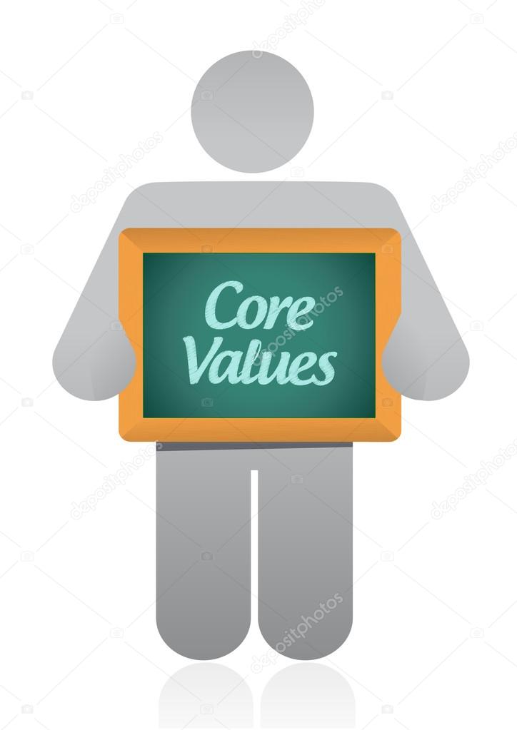 core values message illustration design