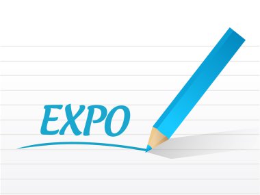 Expo mesaj işareti illüstrasyon tasarımı