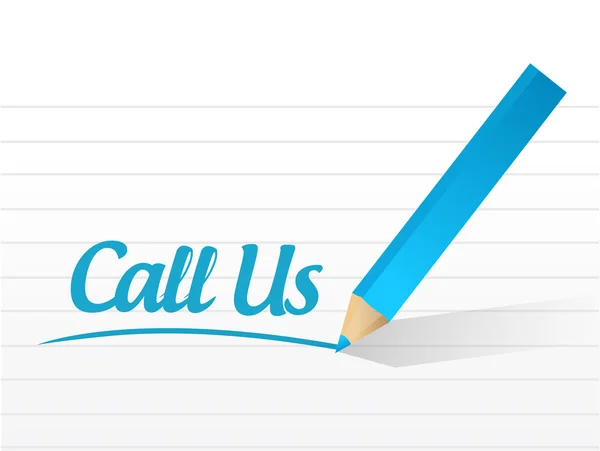 Call us message illustration design — Stock Photo, Image