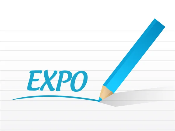Expo message sign illustration design — Stock Photo, Image