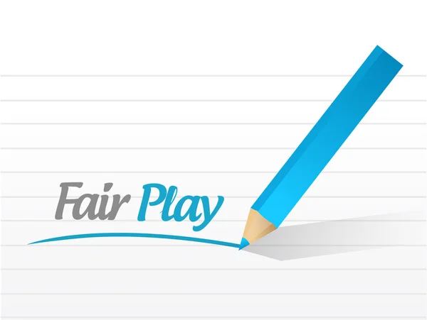 Design de ilustração de mensagem fair play — Fotografia de Stock