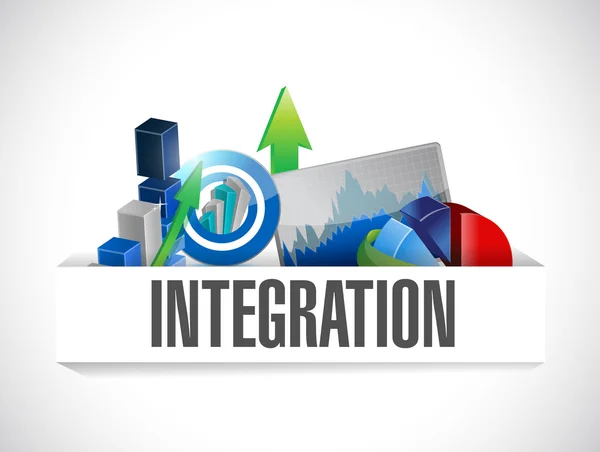 Integration business concept pocket illustration — Stock Photo, Image