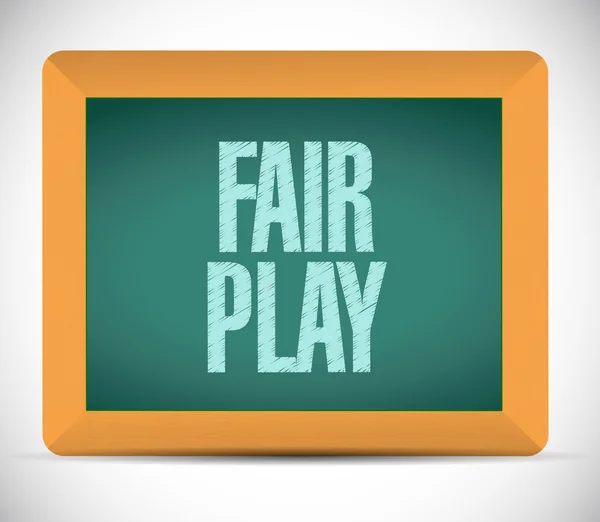 Fair-Play-Zeichen auf einer Tafel. — Stockfoto