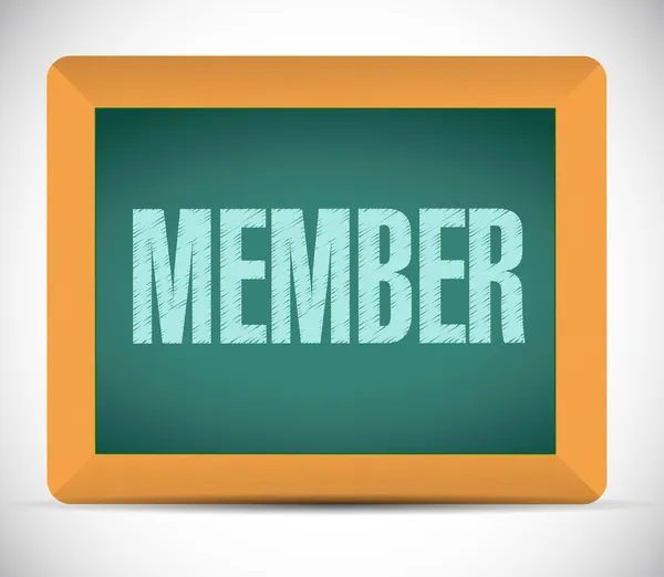 Member message sign on a chalkboard, — Stock Photo, Image
