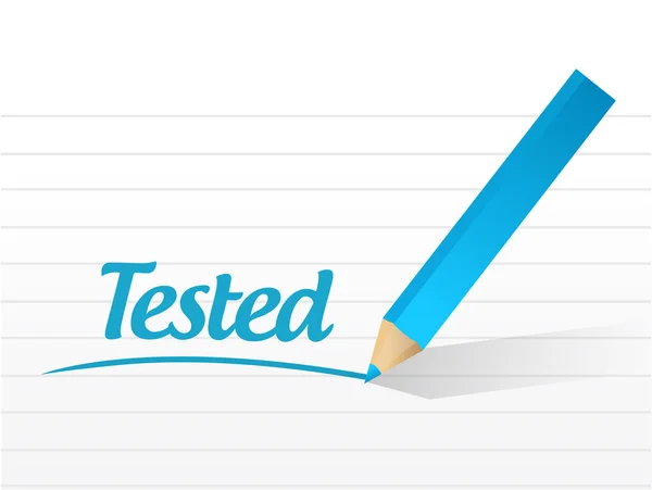 Tested message illustration design — Stock Photo, Image