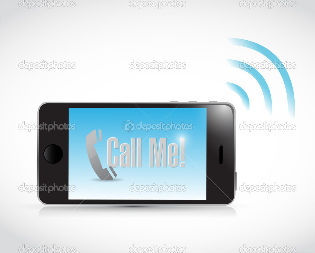 call me message on a smartphone. illustration