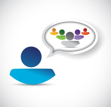 Avatar renkli insanlar iletişim kavramı