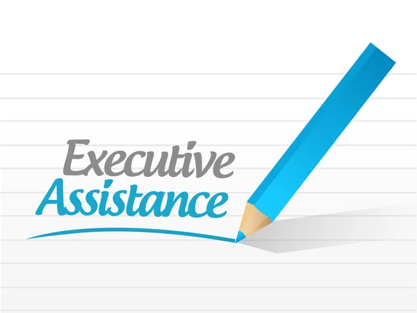 Executive Assistance Zeichen Nachricht Illustration — Stockfoto