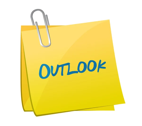 Outlook postmeddelande illustration design — Stockfoto