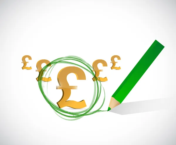 Pound currency selection. big profits concept — Stock Photo, Image