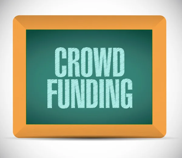 Crowd funding message on a board. illustration — Stock Photo, Image