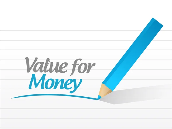 Value for money message illustration design — Stock Photo, Image