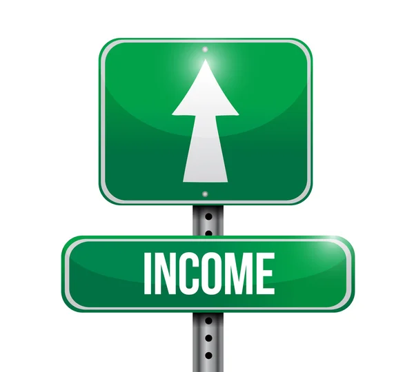 Income signpost illustration design — Stock Photo, Image