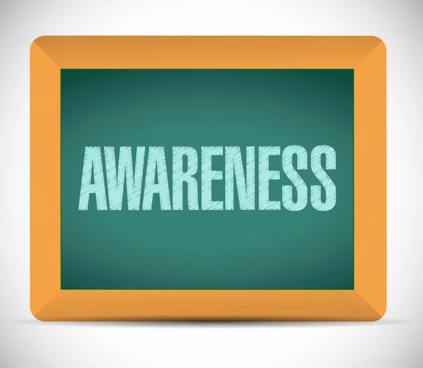 Awareness sign message on a board. illustration — Stock Photo, Image