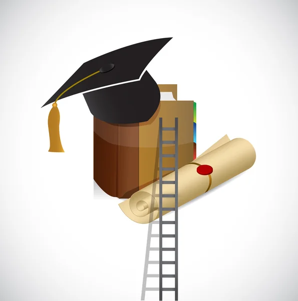 Escalera a una mejor educación. diseño de ilustración — Foto de Stock