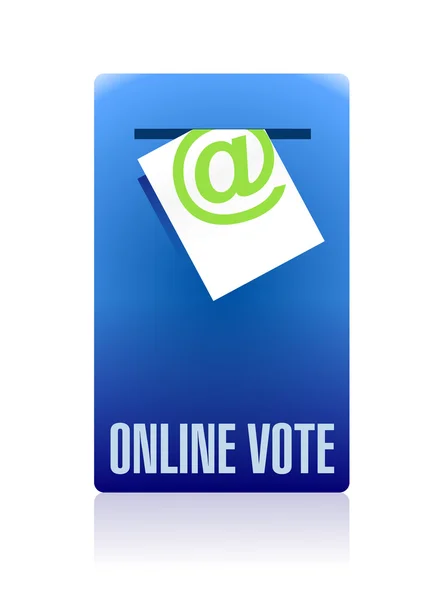 Design illustrazione del concetto di voto online — Foto Stock