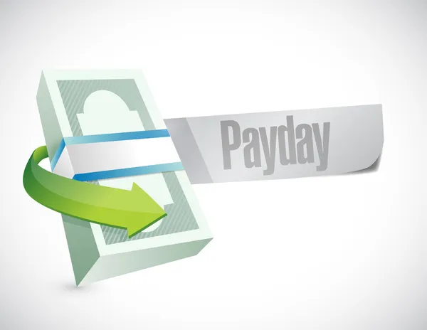 Payday pila di disegno illustrazione denaro — Foto Stock