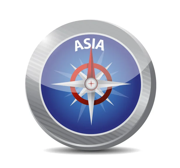 Asia compas führer illustration design — Stockfoto