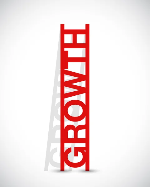 Growth text ladder concept illustration design — Stock Photo, Image