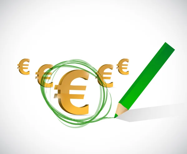 Euro valuta selectie. grote winsten concept — Stockfoto