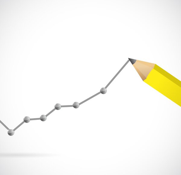 drawing a business graph. illustration design