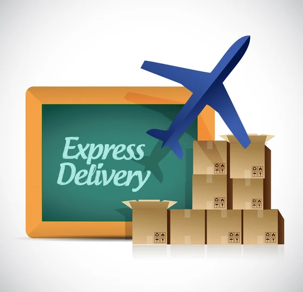 Express delivery shipping concept illustration — Stock Photo, Image